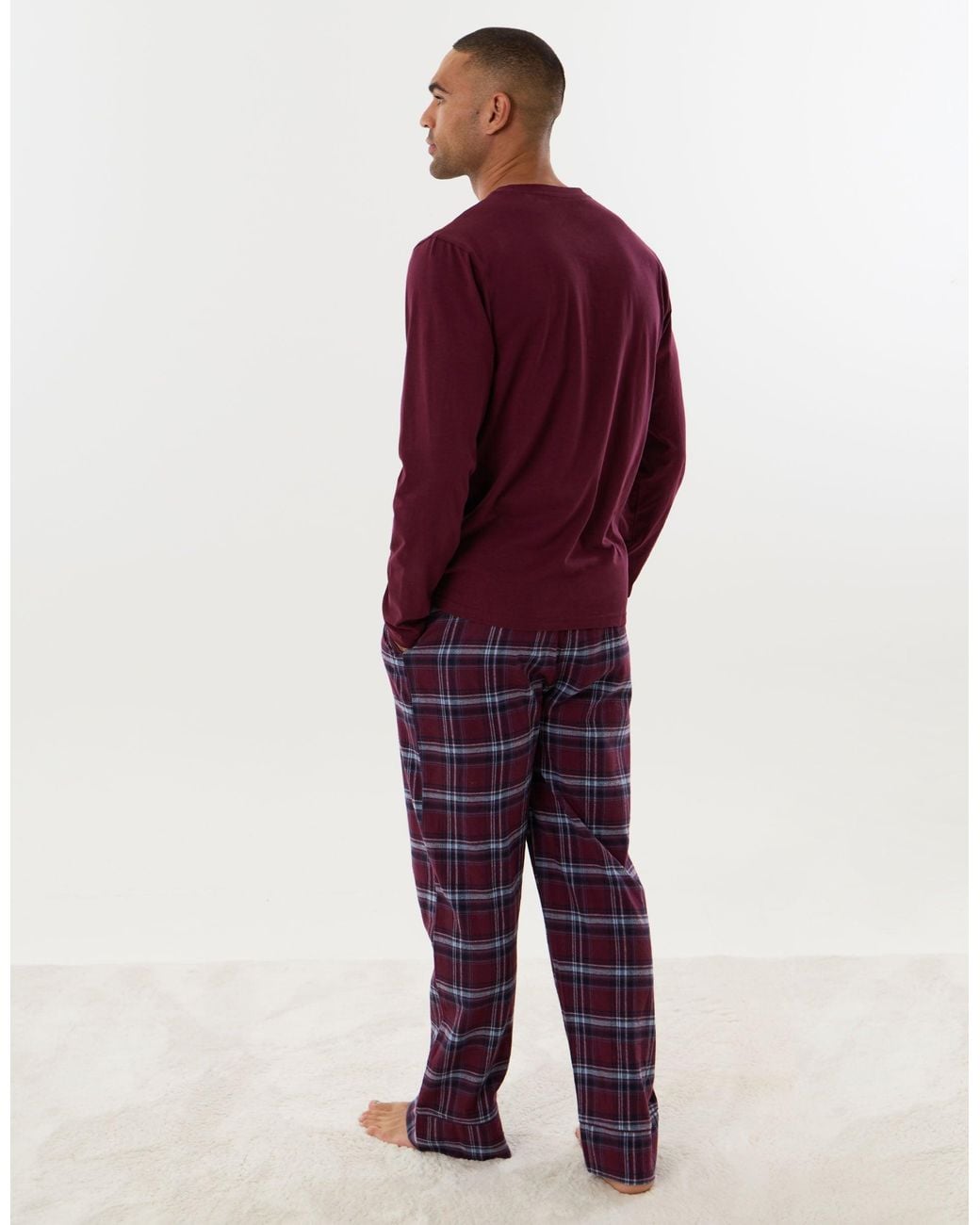 Threadbare Red Festive Sausage Dog Pyjama Set for men