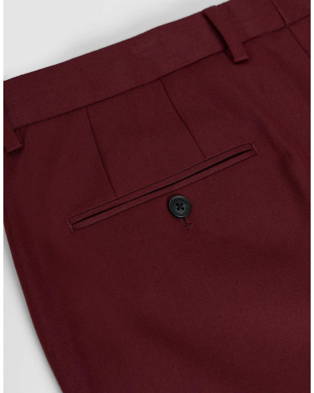 Threadbare White Tailored Fit Suit Trousers for men