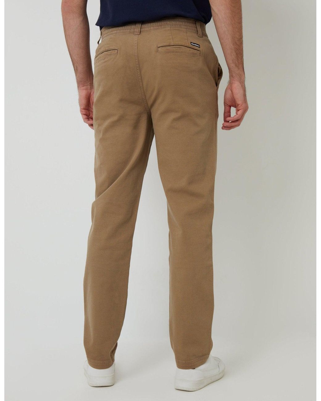 Threadbare Natural Elasticated Waist Chino Trousers for men