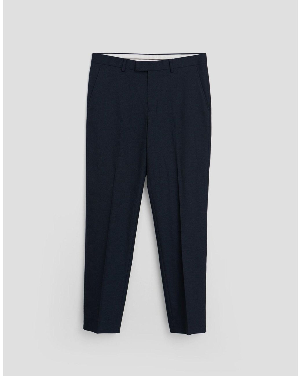 Threadbare Blue Tailored Fit Suit Trousers for men