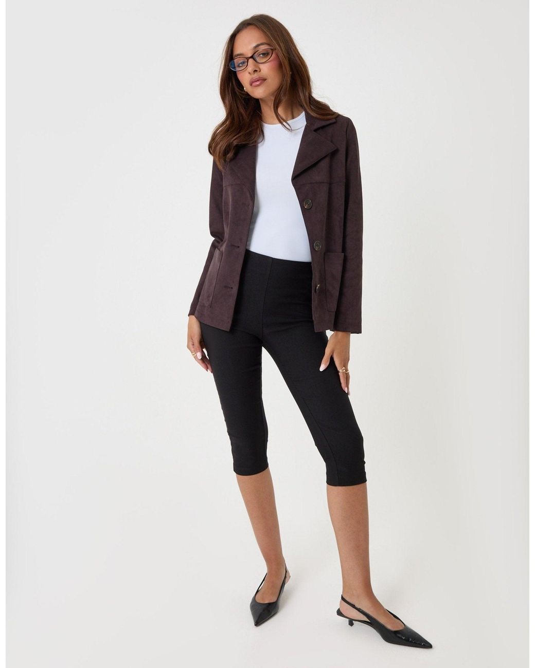 Threadbare Purple Faux Suede Blazer