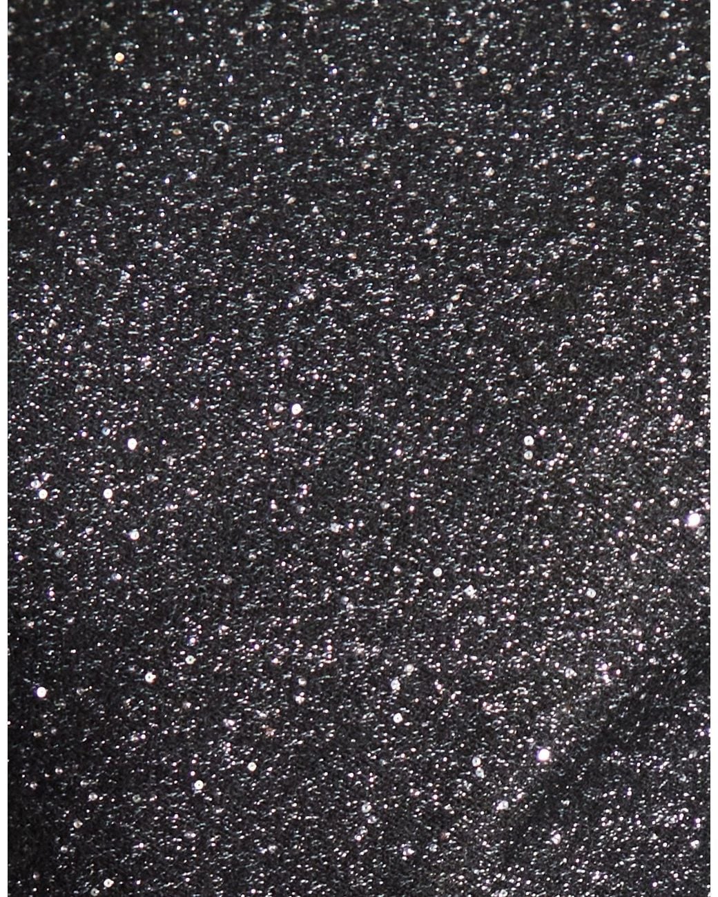Threadbare Black Knitted Sequin Slash Neck Mini Dress