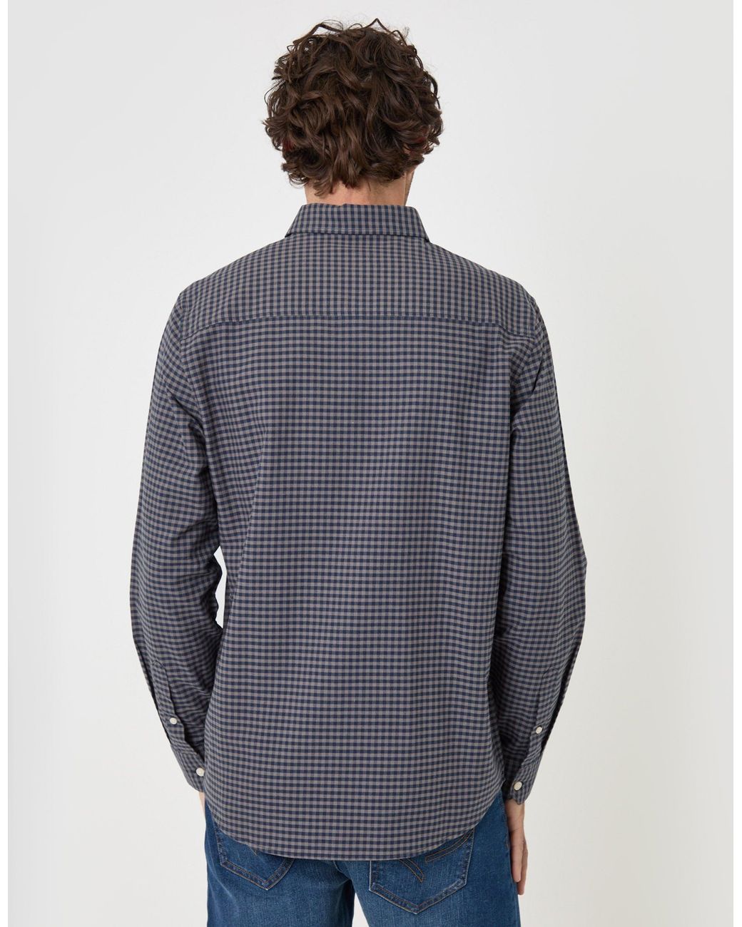 Threadbare Blue Regular Fit Cotton Oxford Shirt for men