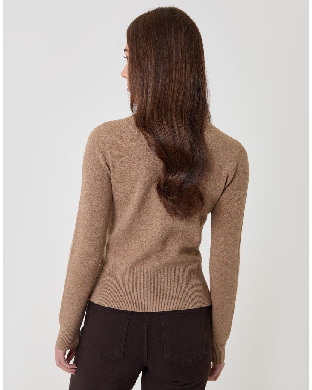 Threadbare Blue Crew Neck Compact Knitted Cardigan
