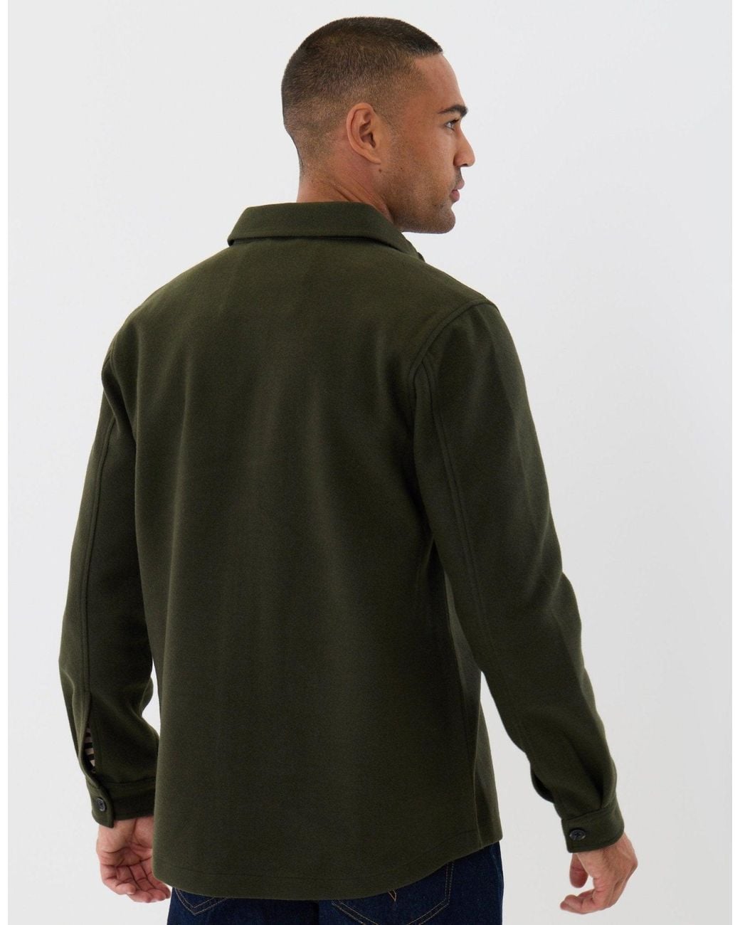 Threadbare Black Patch Pocket Knitted Shacket for men