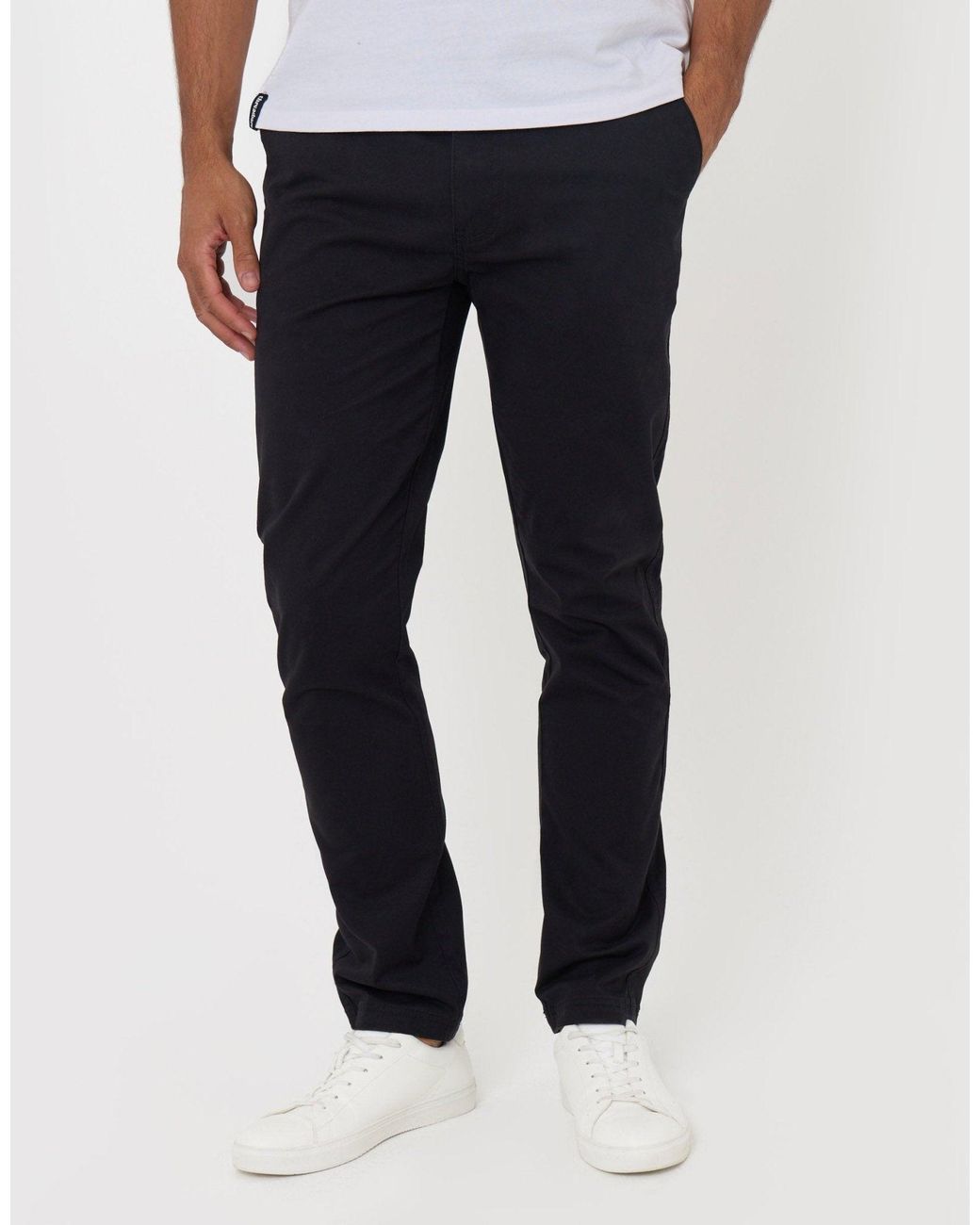 Threadbare Blue The Classic Slim Fit Chino Trousers for men