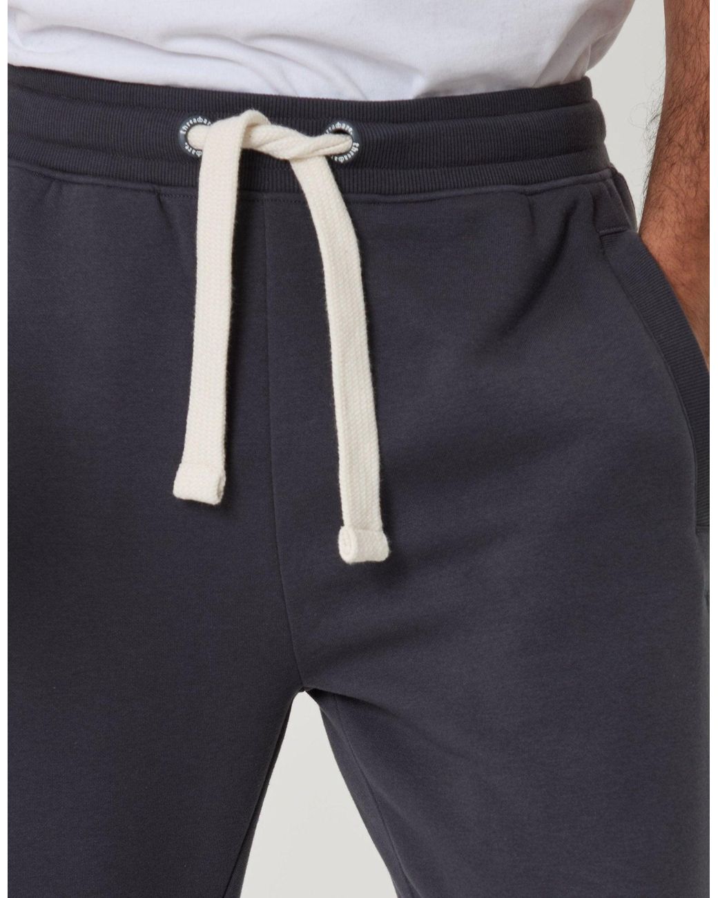 Threadbare White Regular Fit Cotton Rich Joggers for men