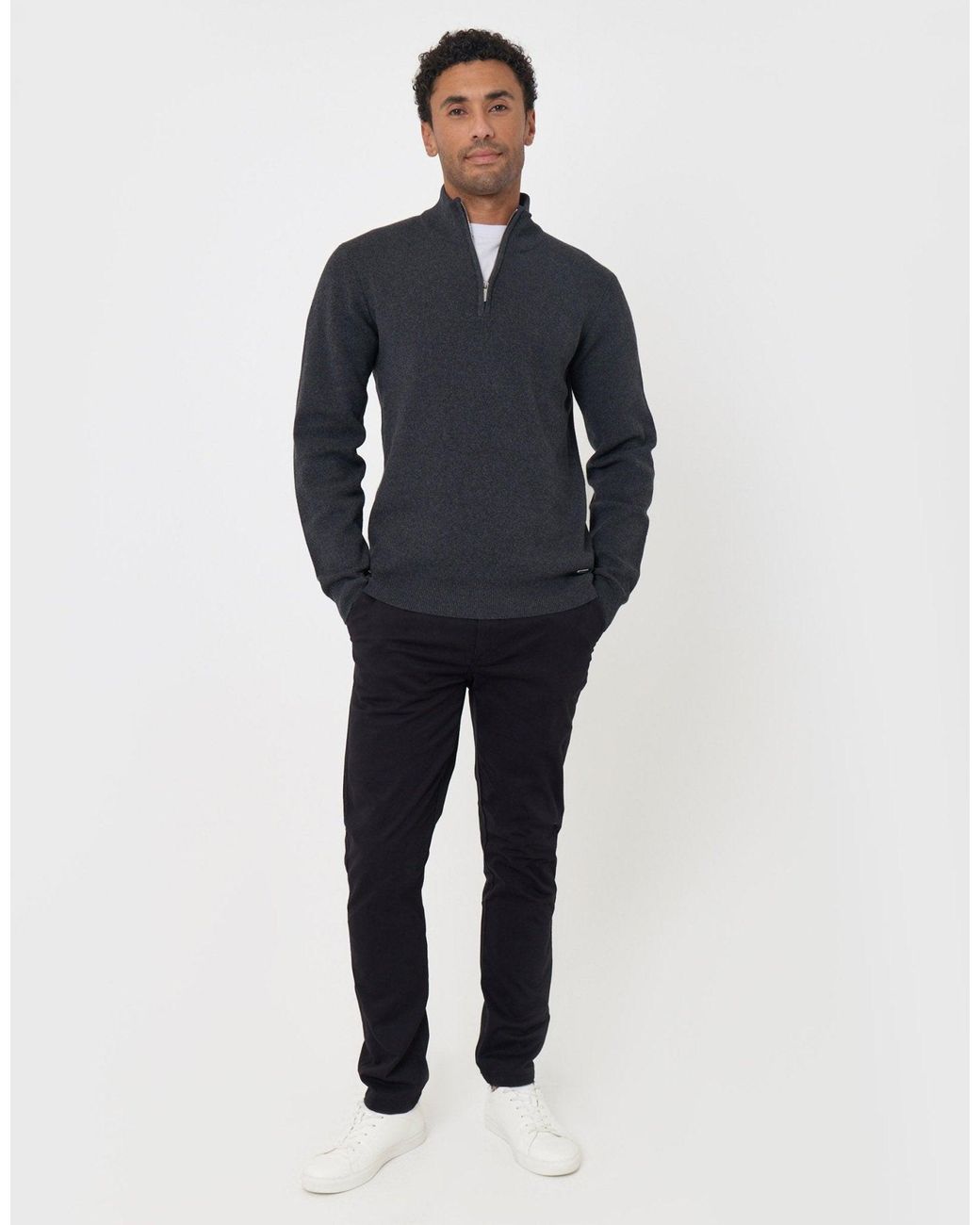 Threadbare Blue The Classic Slim Fit Chino Trousers for men
