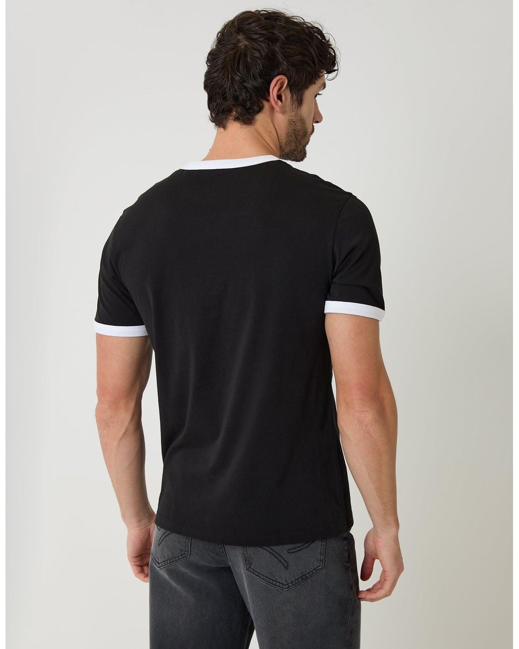 Threadbare Gray 2 Pack Cotton Ringer T-Shirts for men