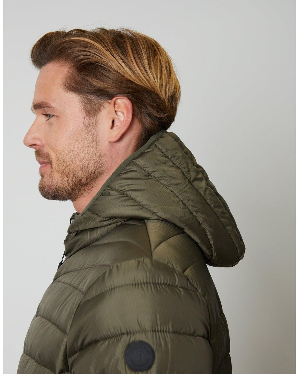 Threadbare Gray Matte Finish Padded Hooded Jacket for men