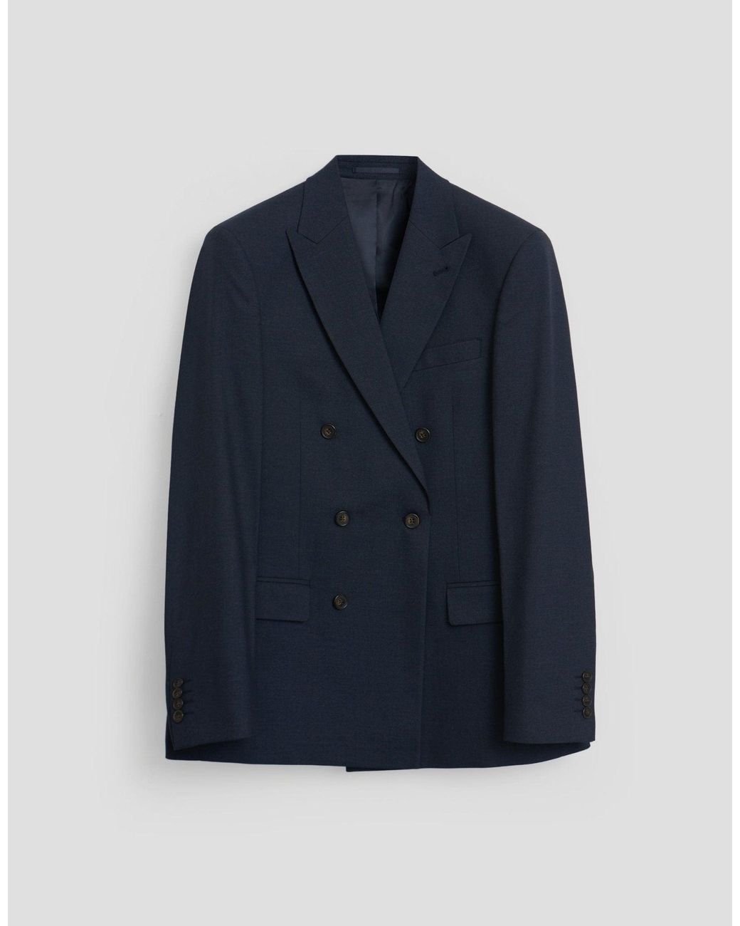 Threadbare Blue Tailored Fit Double Breasted Blazer for men