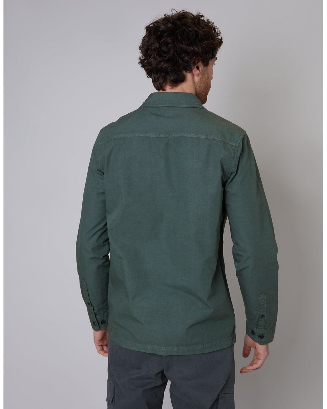 Threadbare Green Lightweight Shacket for men