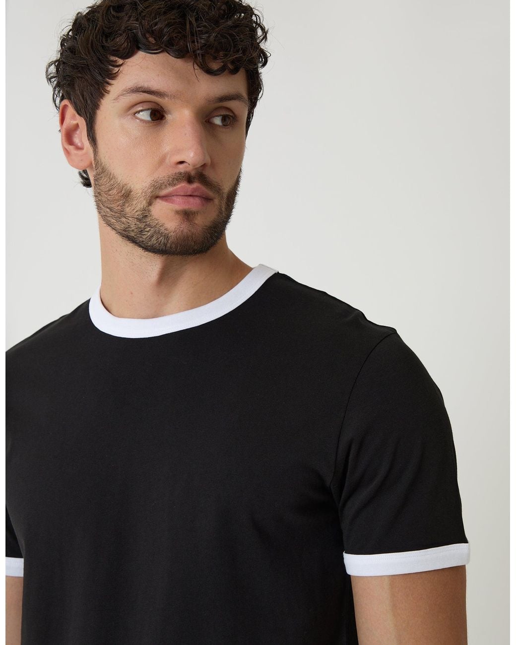 Threadbare Gray 2 Pack Cotton Ringer T-Shirts for men