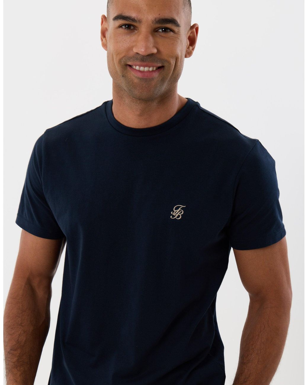 Threadbare Blue Cotton Rich T-Shirt And Short Pyjama Set for men