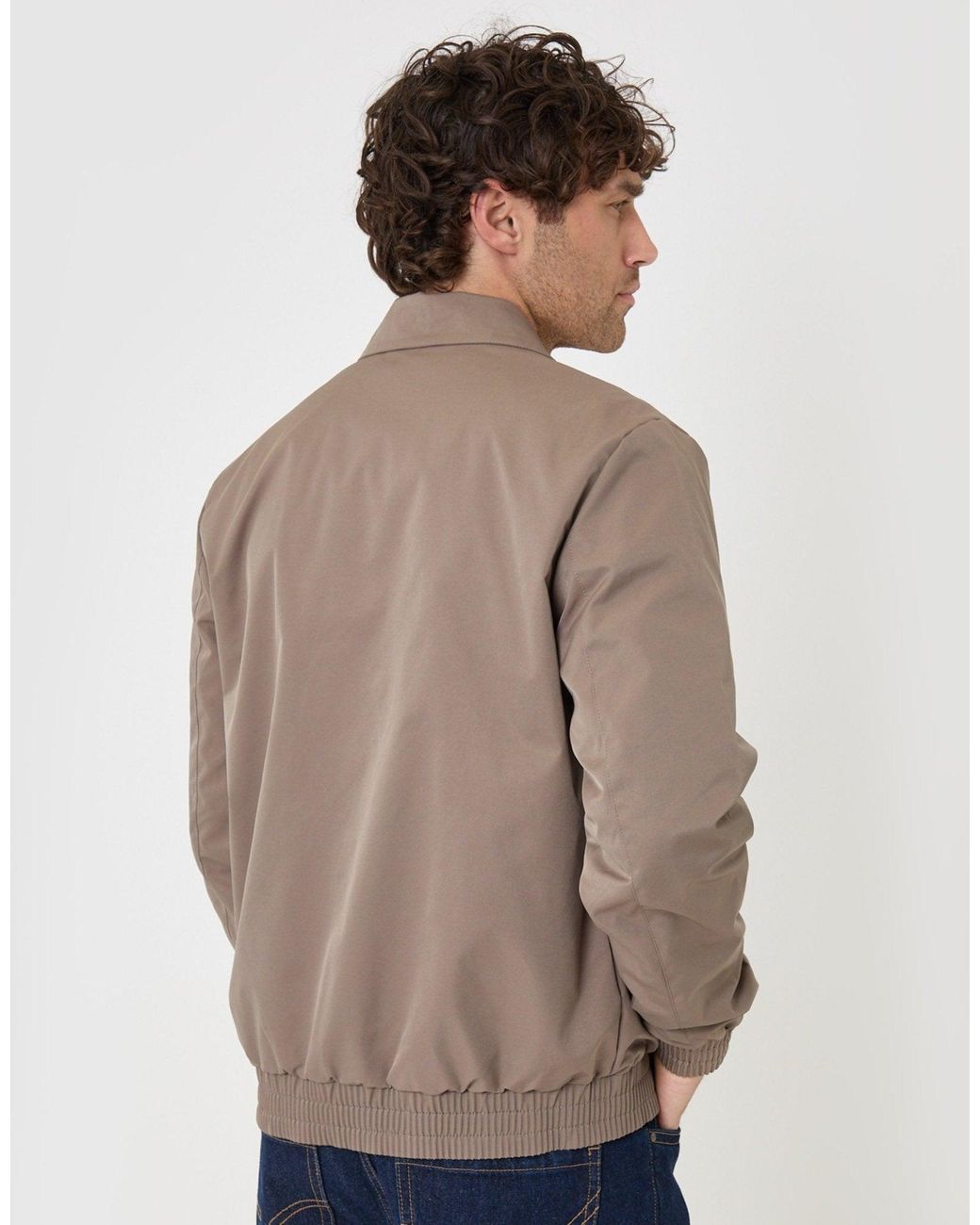 Threadbare Gray Showerproof Canvas Collared Lightweight Jacket for men