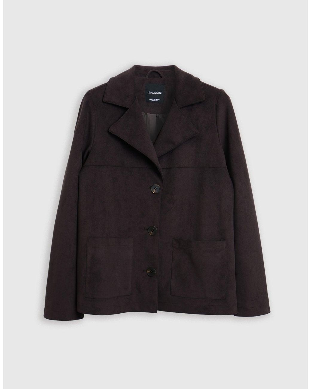 Threadbare Purple Faux Suede Blazer