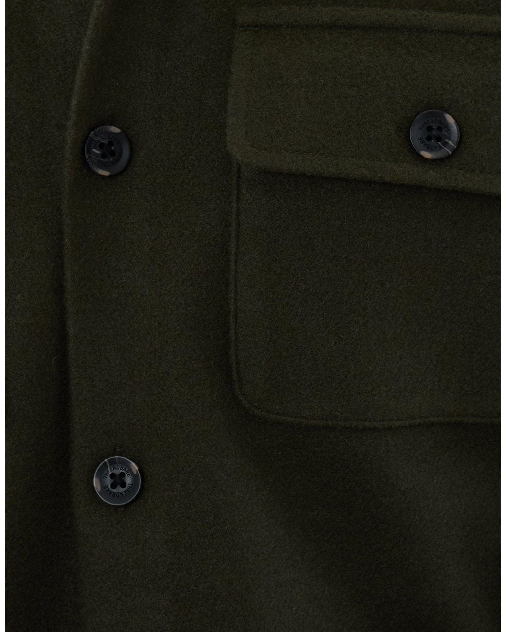 Threadbare Black Patch Pocket Knitted Shacket for men