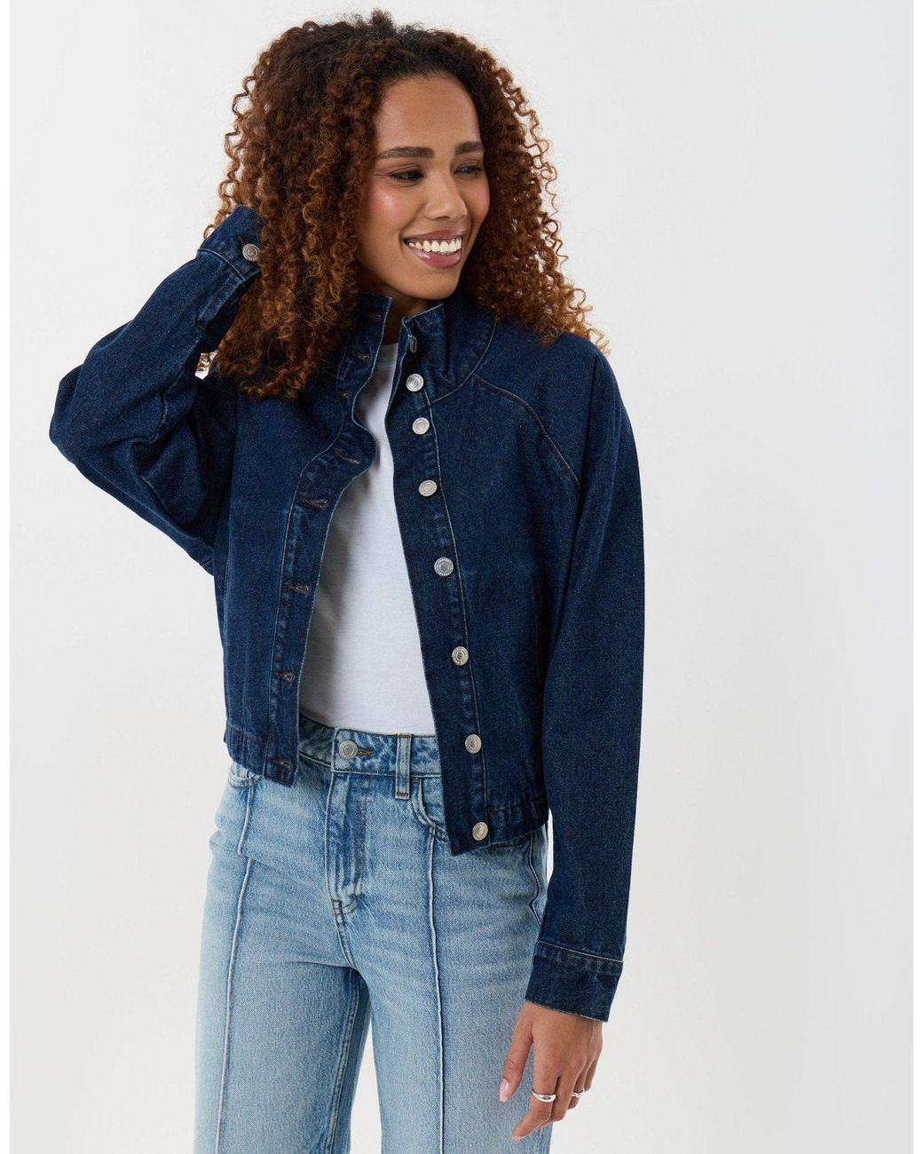 Threadbare Blue Denim Bomber Jacket
