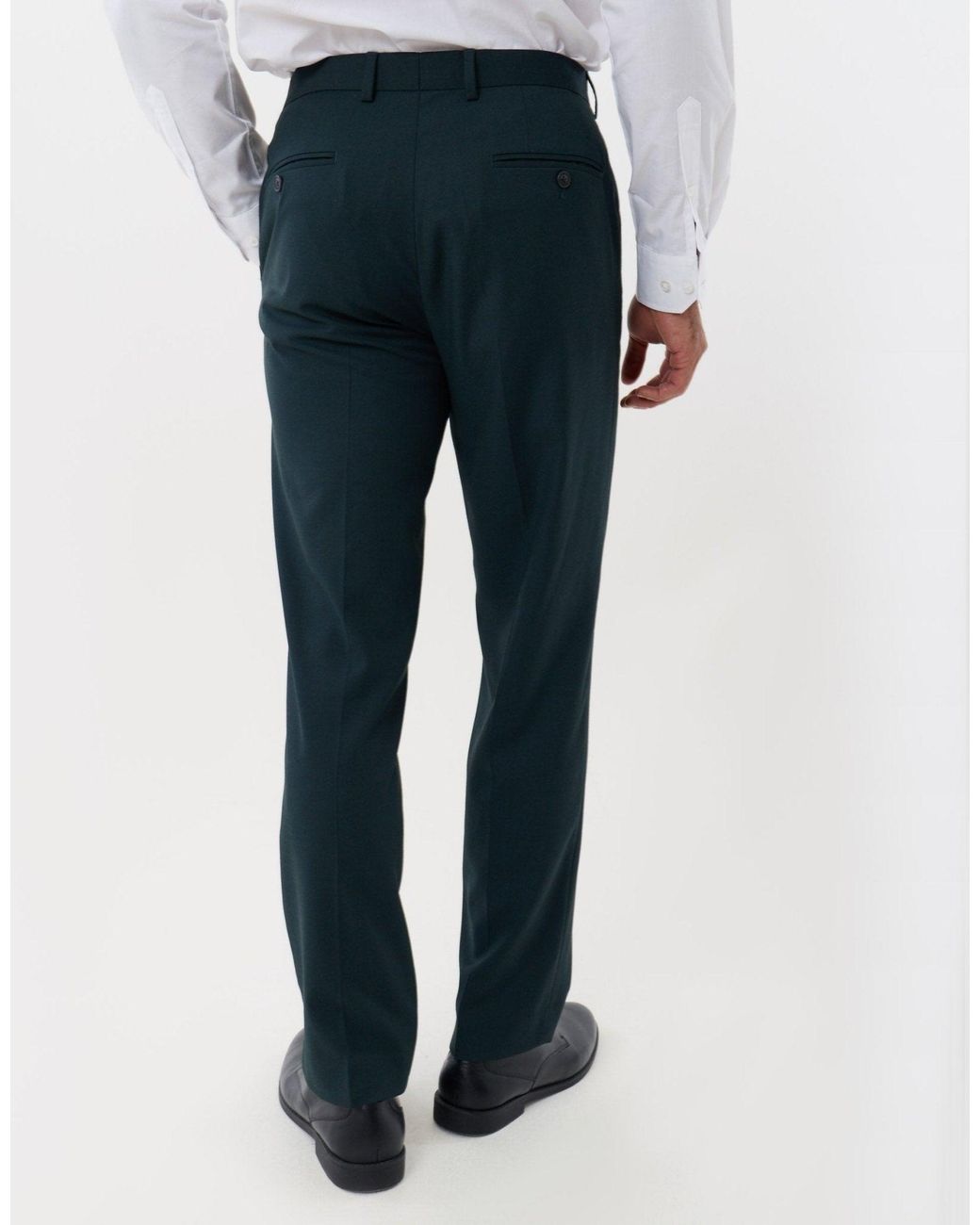 Threadbare Black Tailored Fit Suit Trousers for men