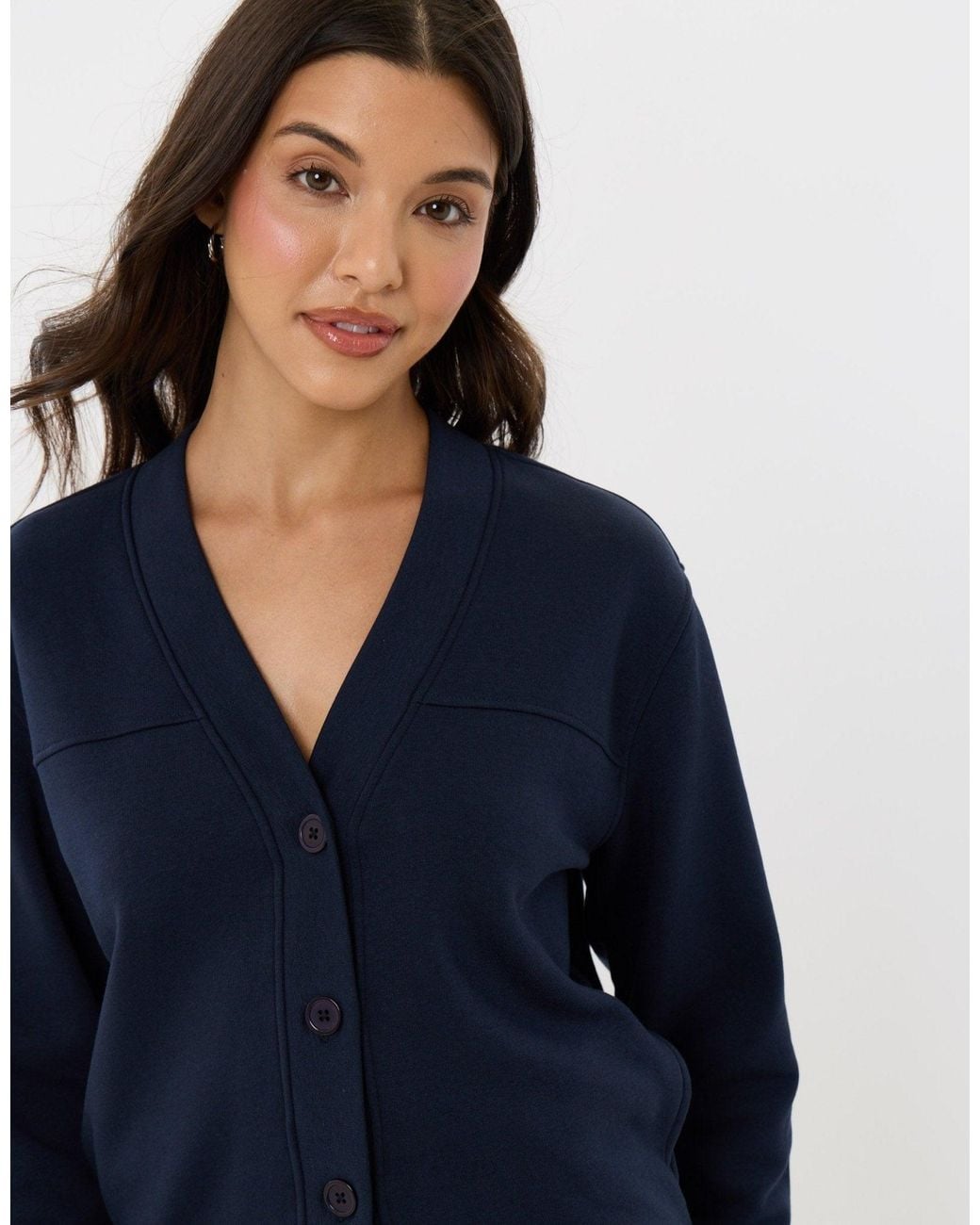 Threadbare Blue Petite Cardigan & Jogger Sweat Set