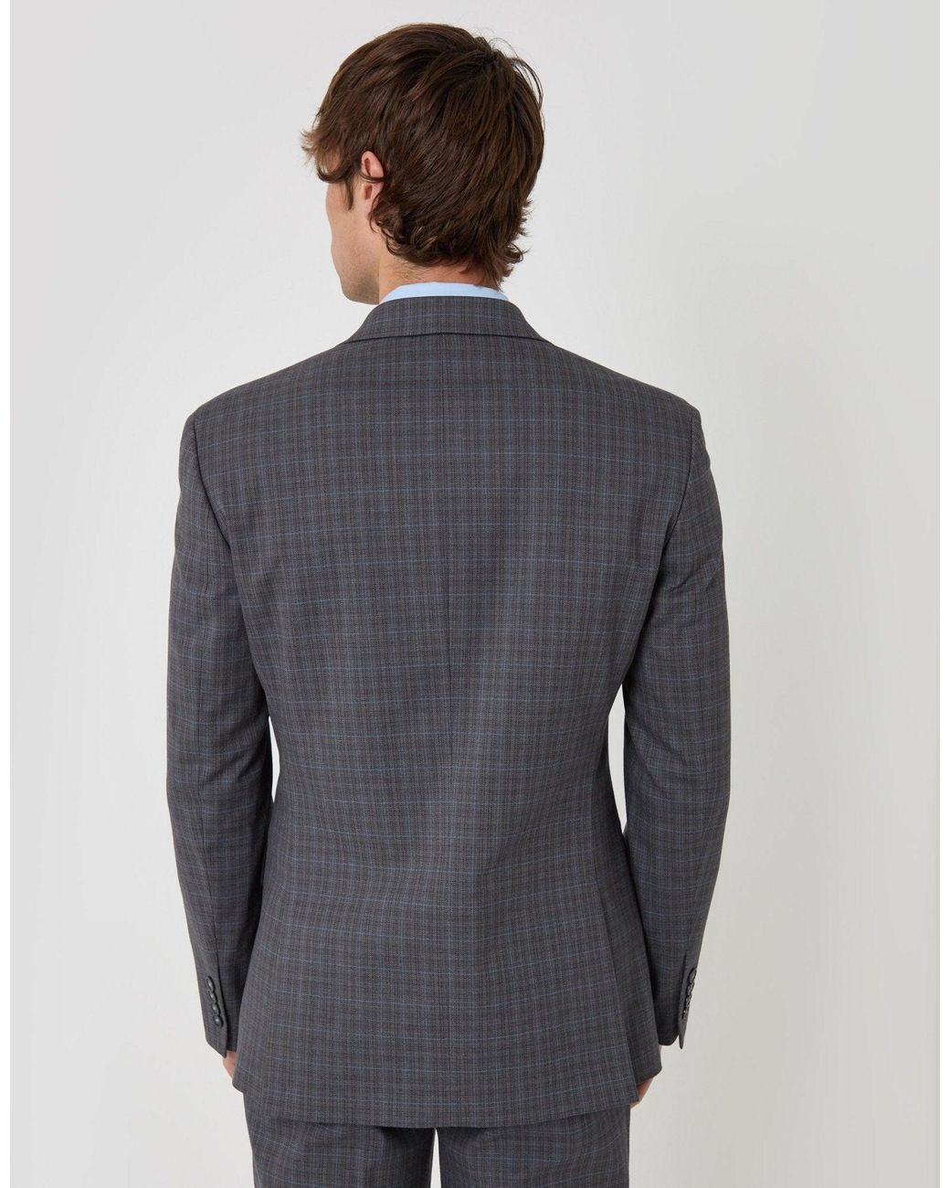 Threadbare Black Tailored Fit Cotton Rich Blazer for men
