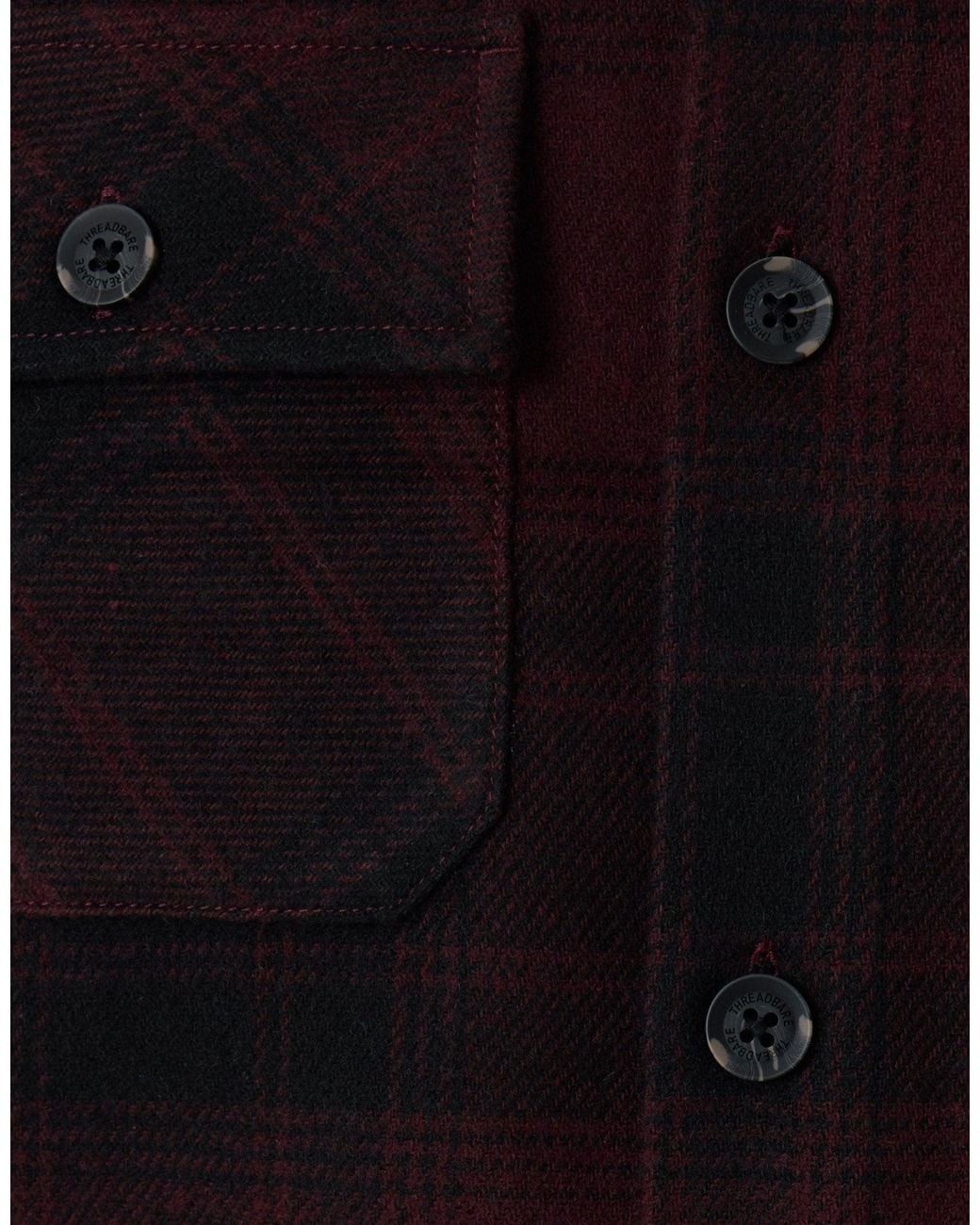 Threadbare Black Lightweight Shacket With Pockets for men