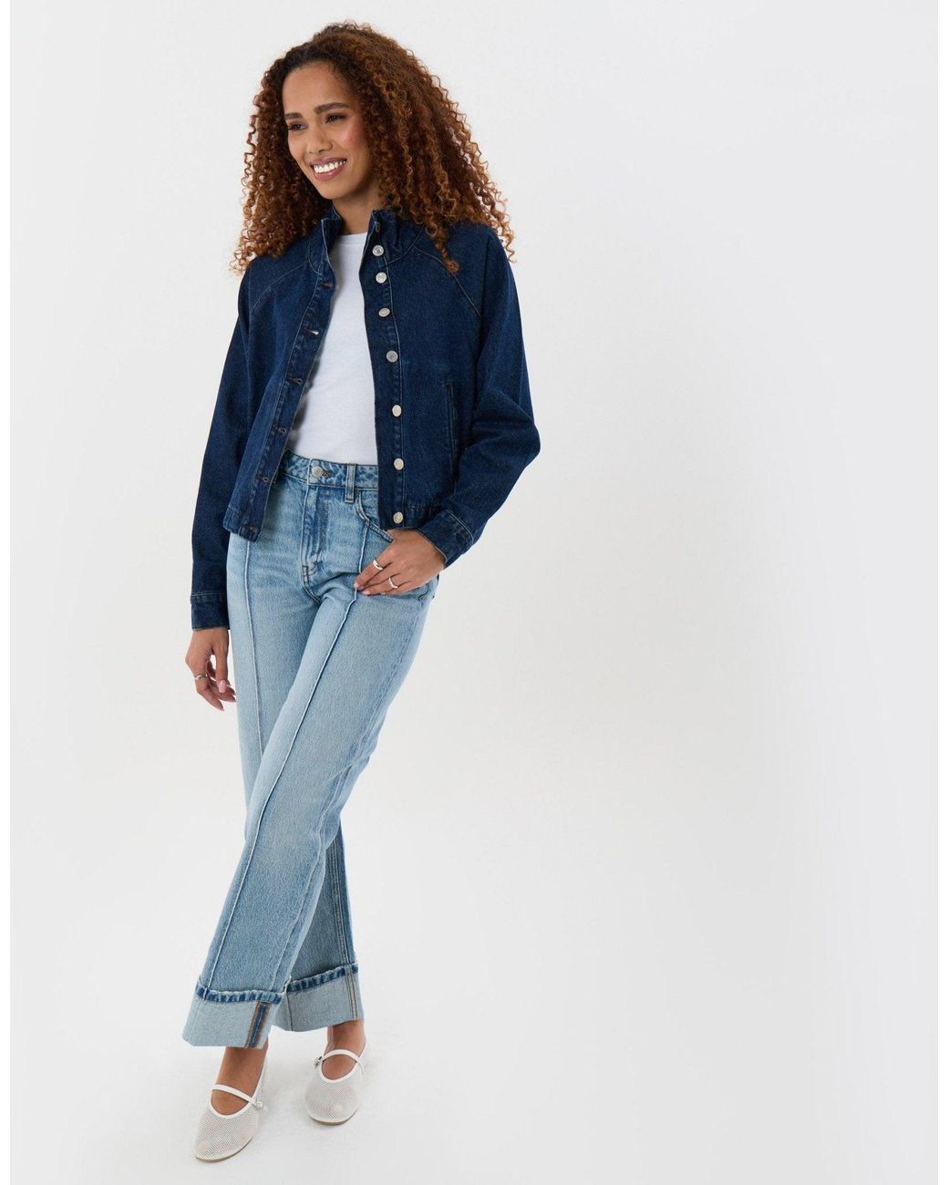 Threadbare Blue Denim Bomber Jacket