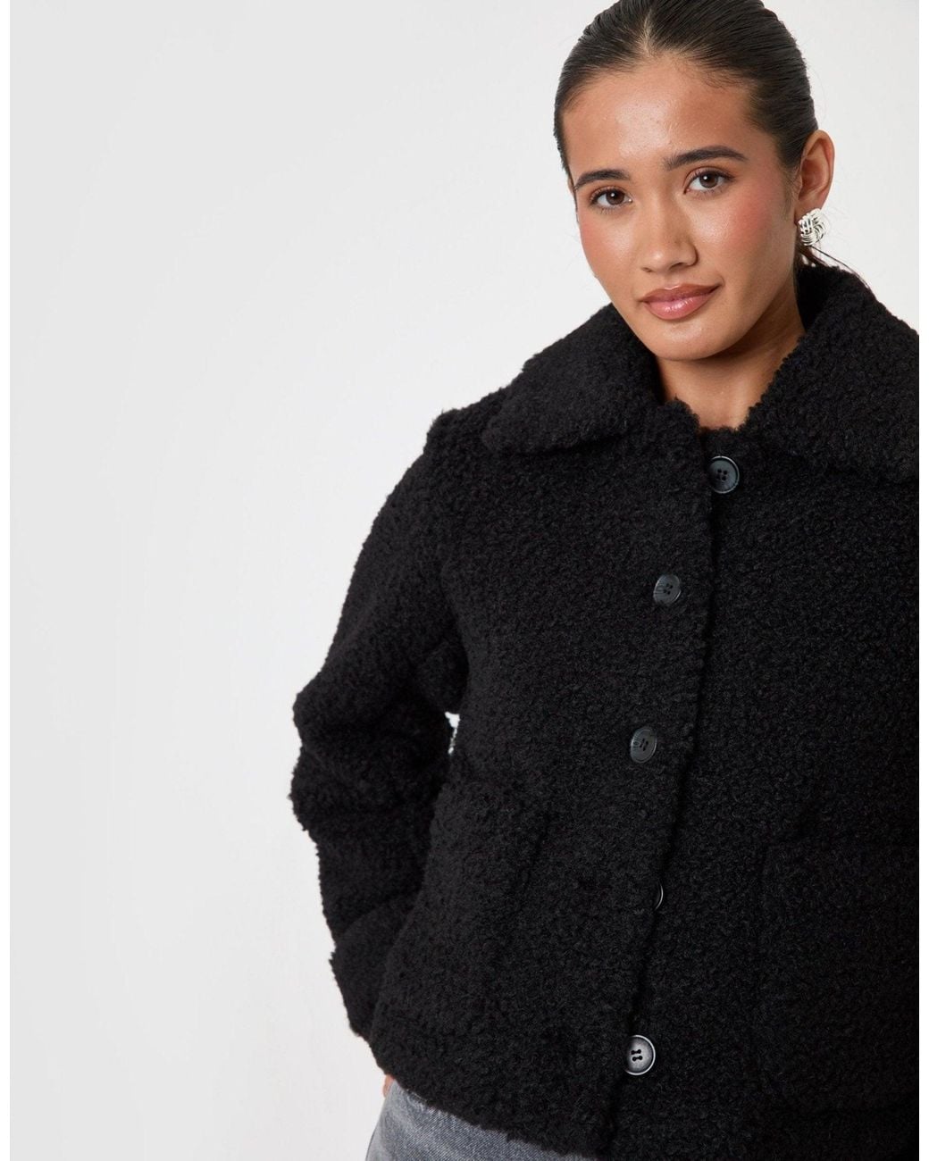 Threadbare Black Borg Cropped Jacket