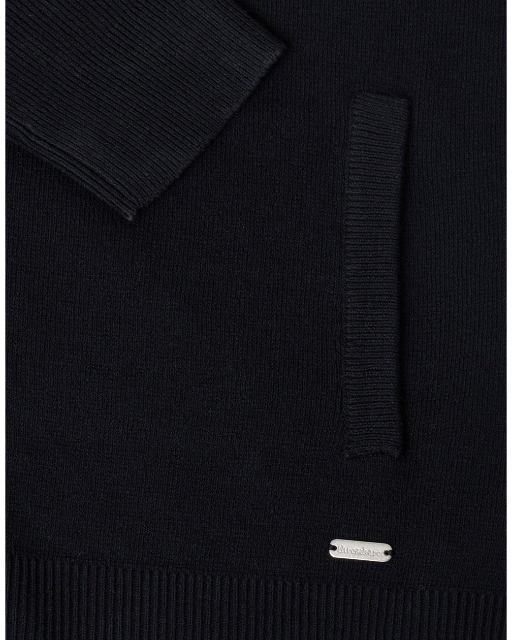 Threadbare Blue Knitted Zip Up Funnel Neck Cardigan for men