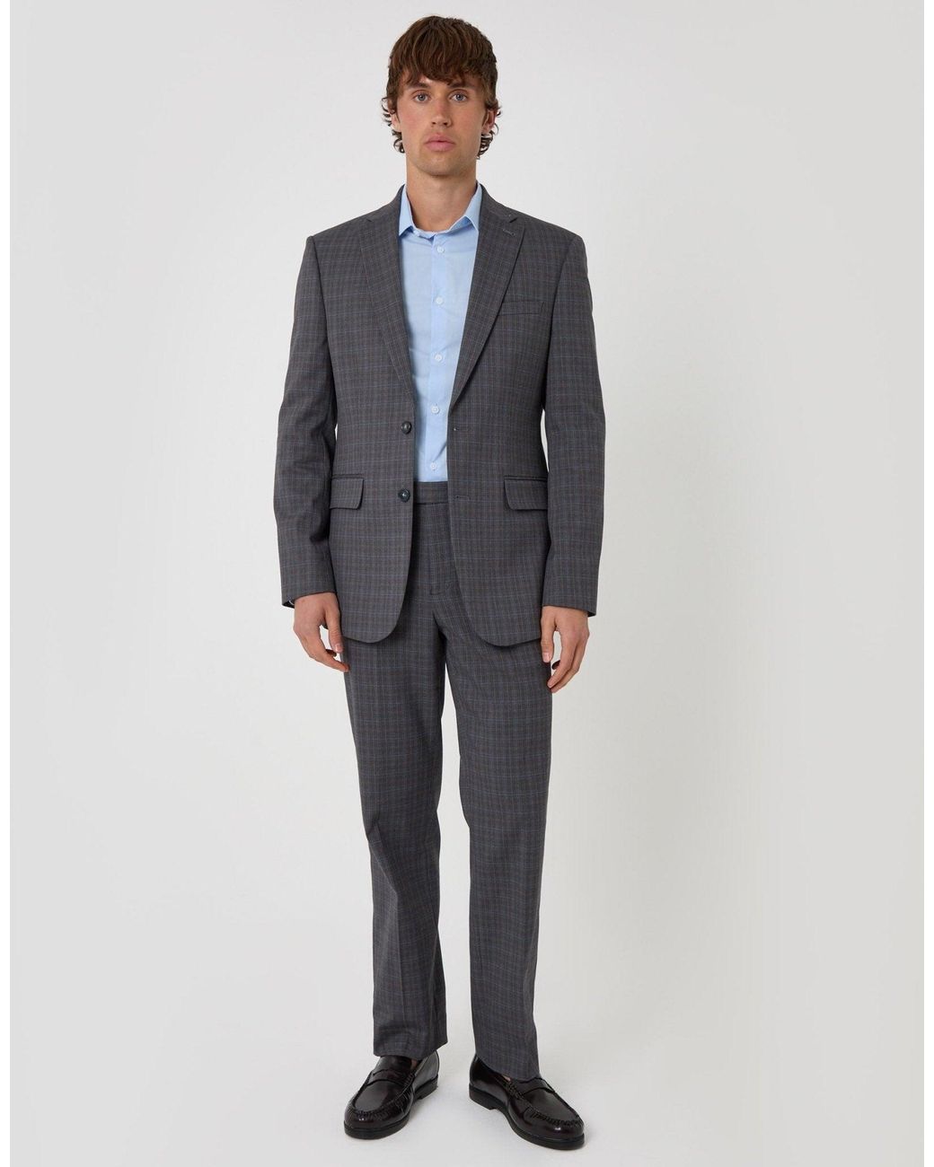 Threadbare Black Tailored Fit Cotton Rich Blazer for men