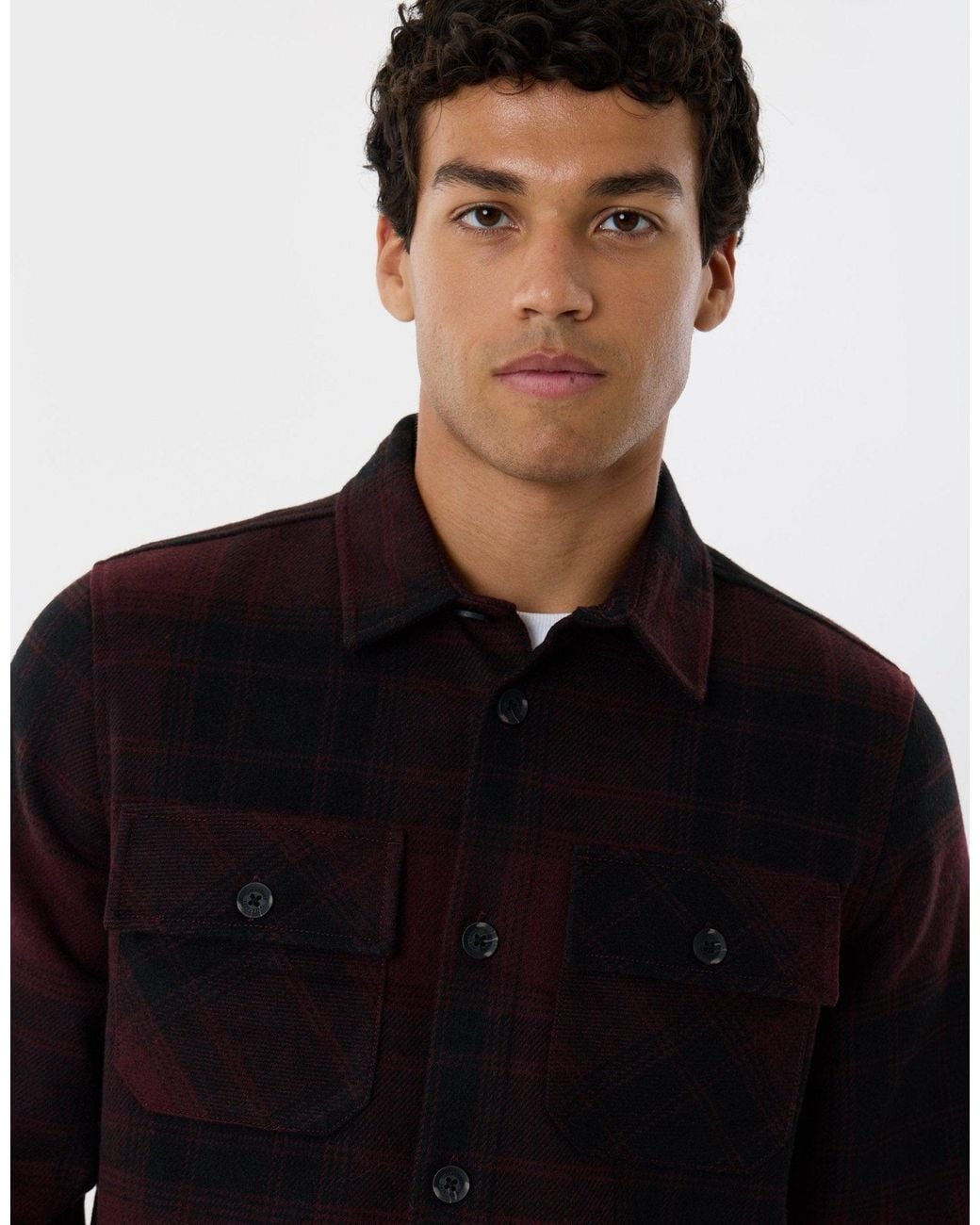 Threadbare Black Lightweight Shacket With Pockets for men