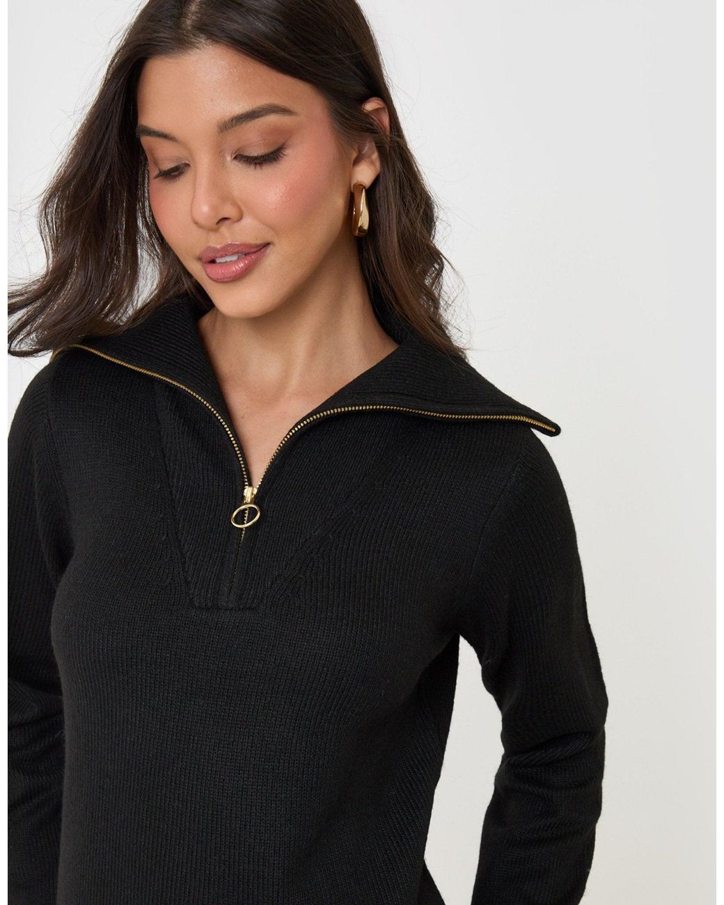Threadbare Black The Classic Brushed Knit Dress
