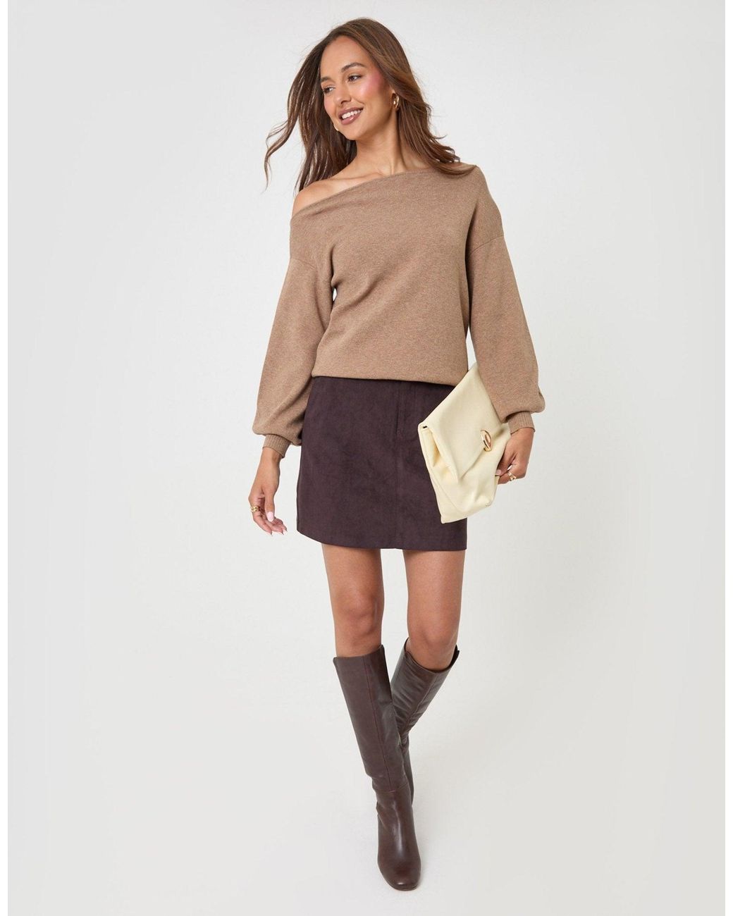 Threadbare Natural The Signature Soft Slash Neck Jumper