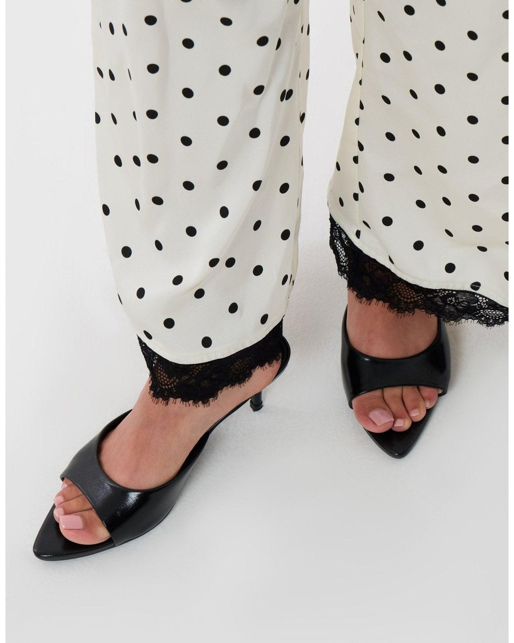 Threadbare Natural Open Toe Kitten Heels