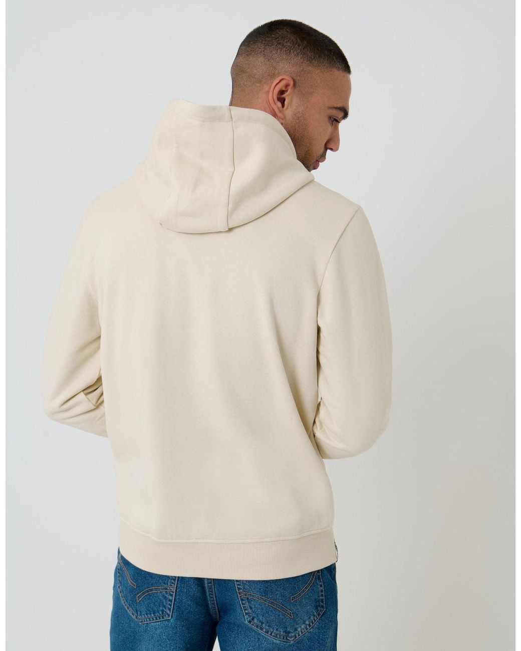 Threadbare Natural The Essential Cotton Rich Overhead Hoodie for men