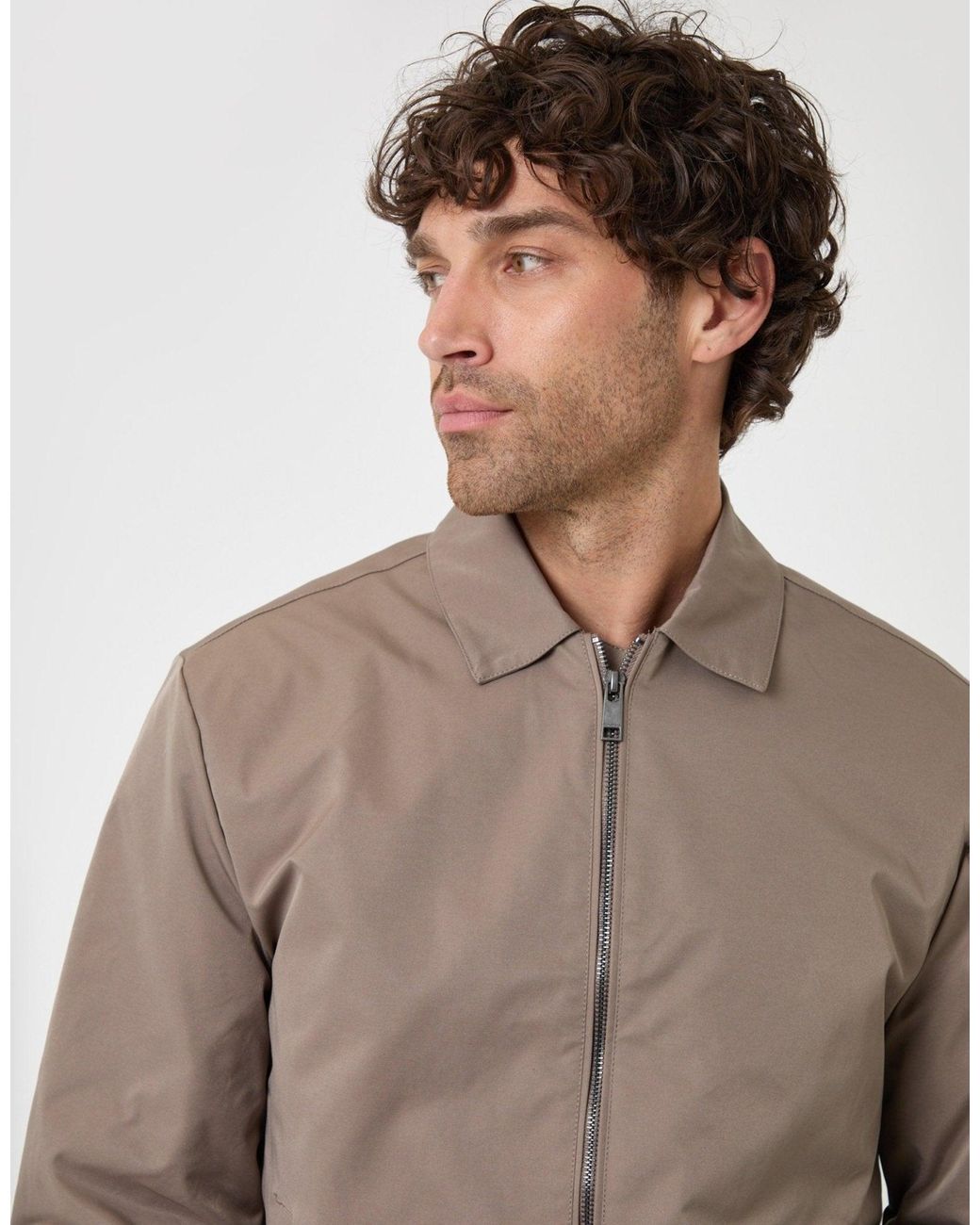 Threadbare Gray Showerproof Canvas Collared Lightweight Jacket for men