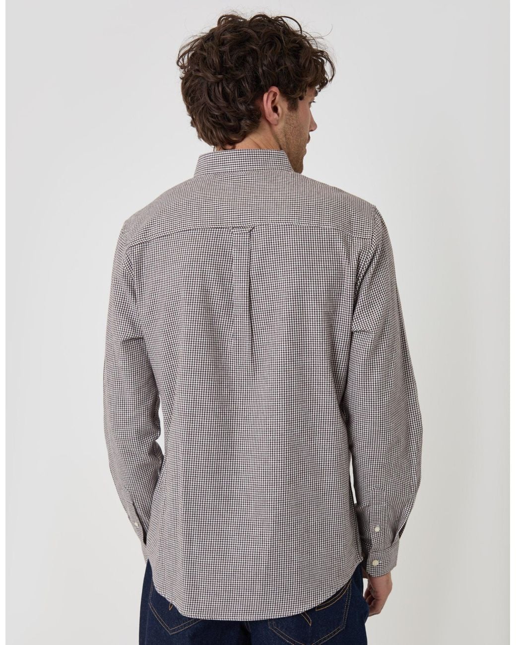 Threadbare Gray Brushed Cotton Flannel Shirt for men