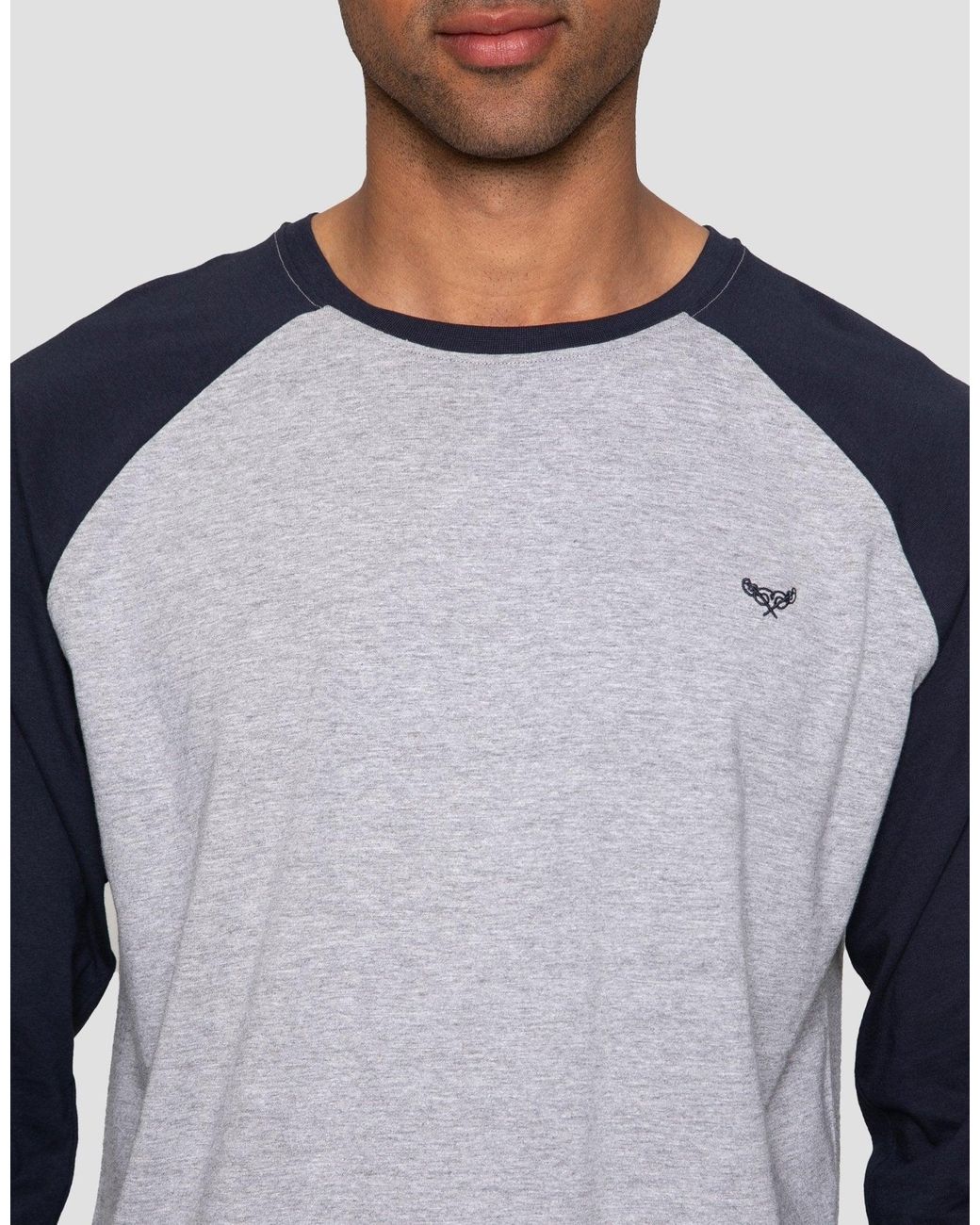 Threadbare Blue The Ultimate Long Sleeve Pyjama Set for men