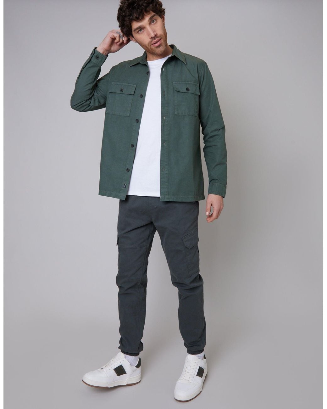 Threadbare Green Lightweight Shacket for men