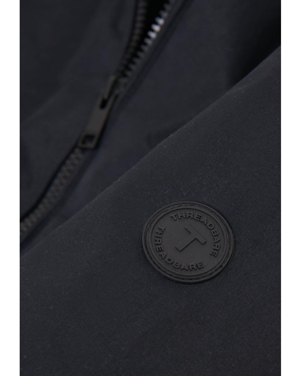 Threadbare Black Padded Bomber Jacket for men