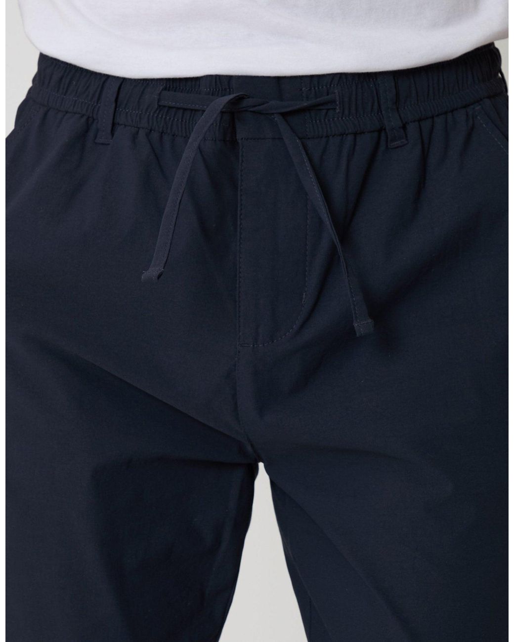 Threadbare Blue Slim Fit Technical Stretch Trousers for men