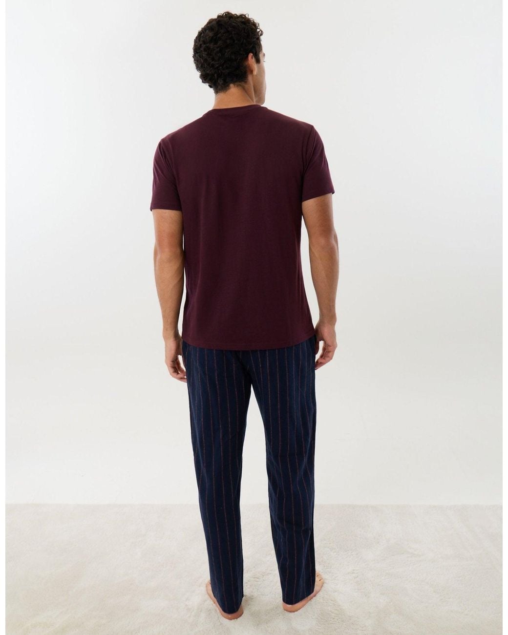 Threadbare Blue Christmas Mosaic Pyjama Set for men