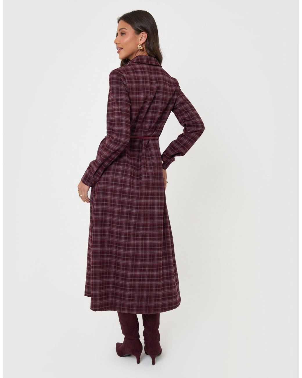 Threadbare Purple Midaxi Shirt Dress With Detachable Belt