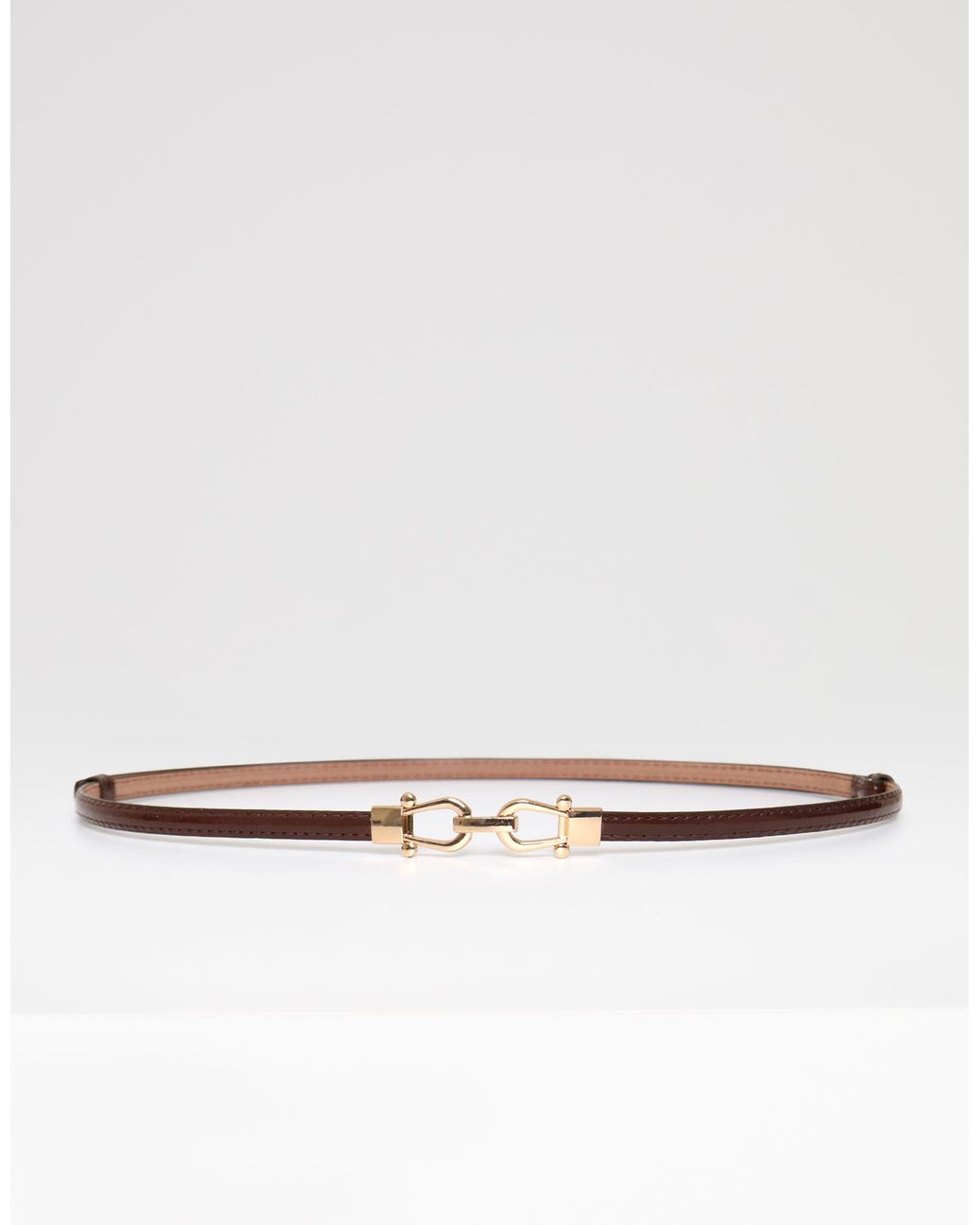 Threadbare Brown Faux Leather Belt With Horsebit Buckle