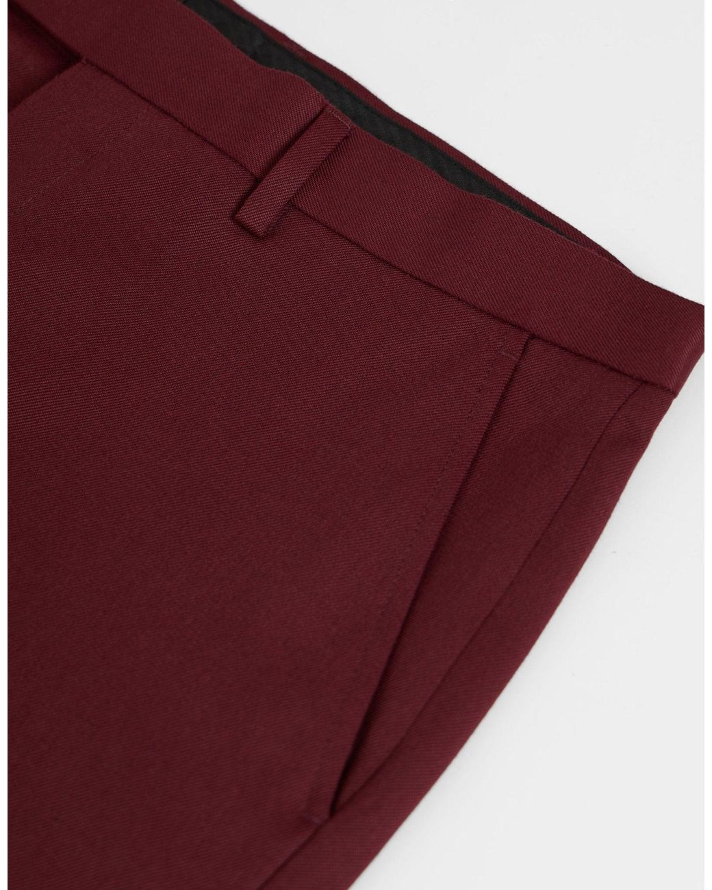 Threadbare White Tailored Fit Suit Trousers for men