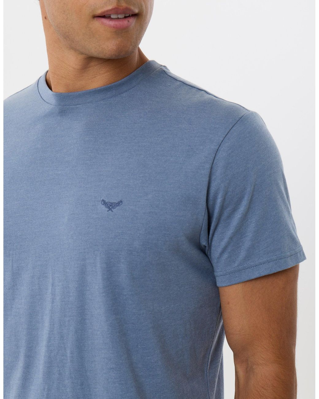 Threadbare Blue T-Shirt & Cotton Flannel Trousers Pyjama Set for men