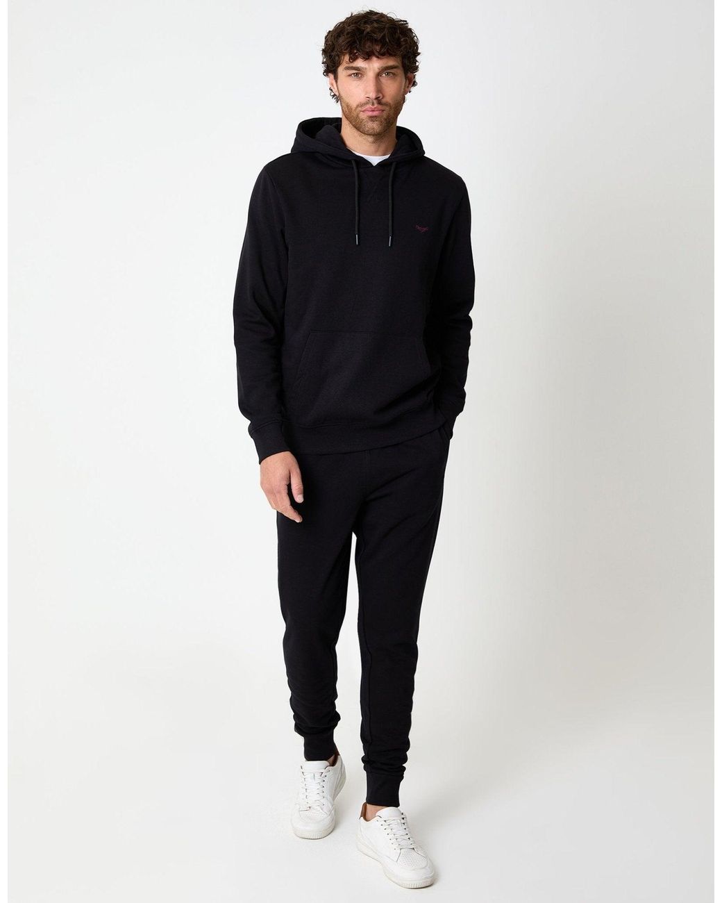 Threadbare Blue The Essential Cotton Rich Overhead Hoodie for men