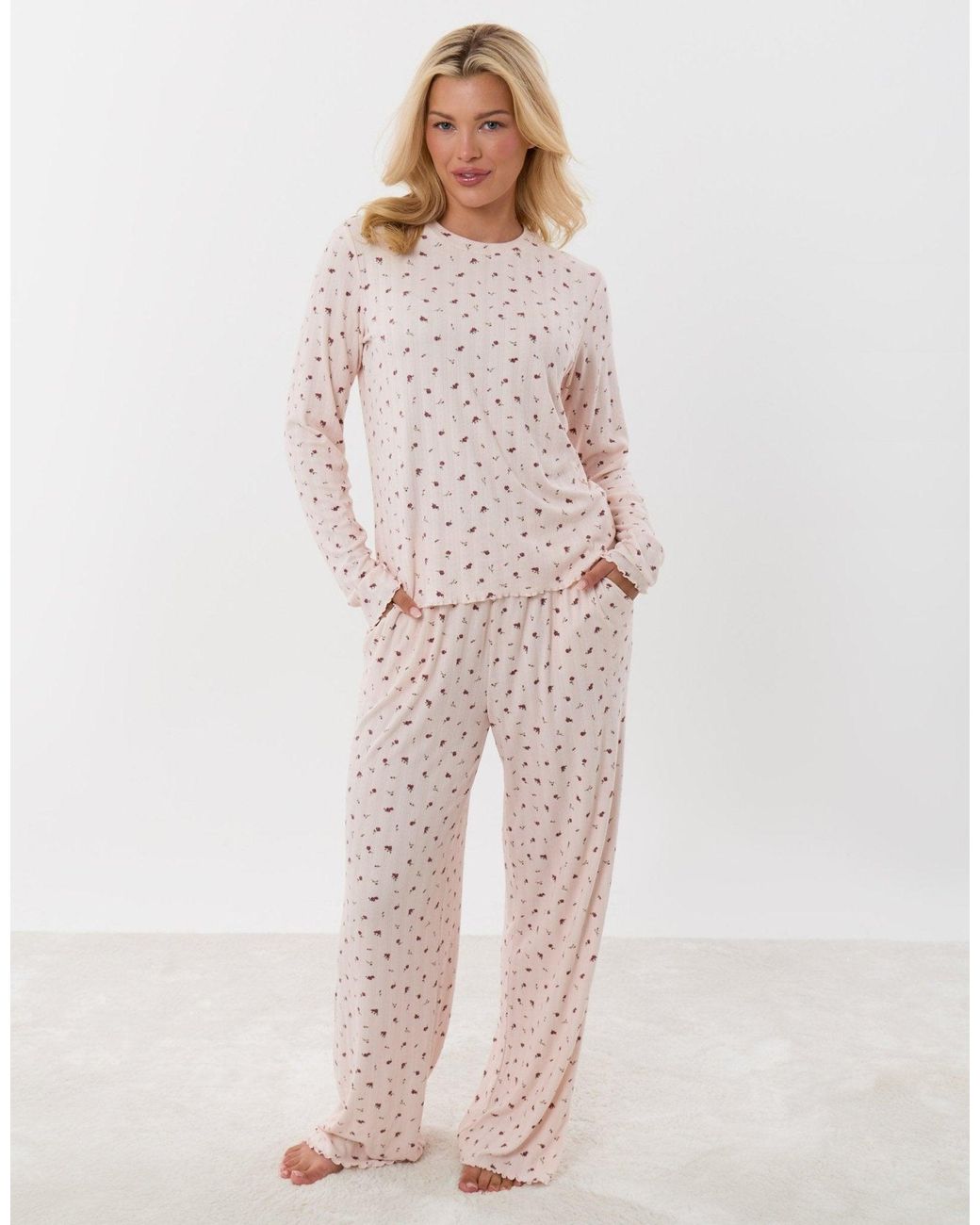 Threadbare Multicolor Long Sleeve Top & Trousers Pyjama Set