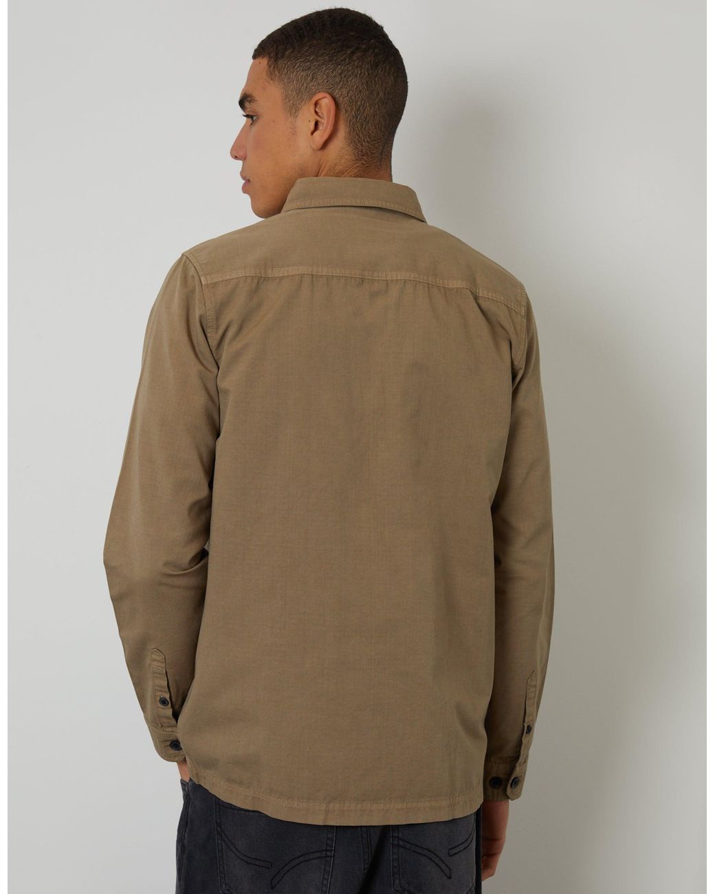 Threadbare Natural Lightweight Shacket for men