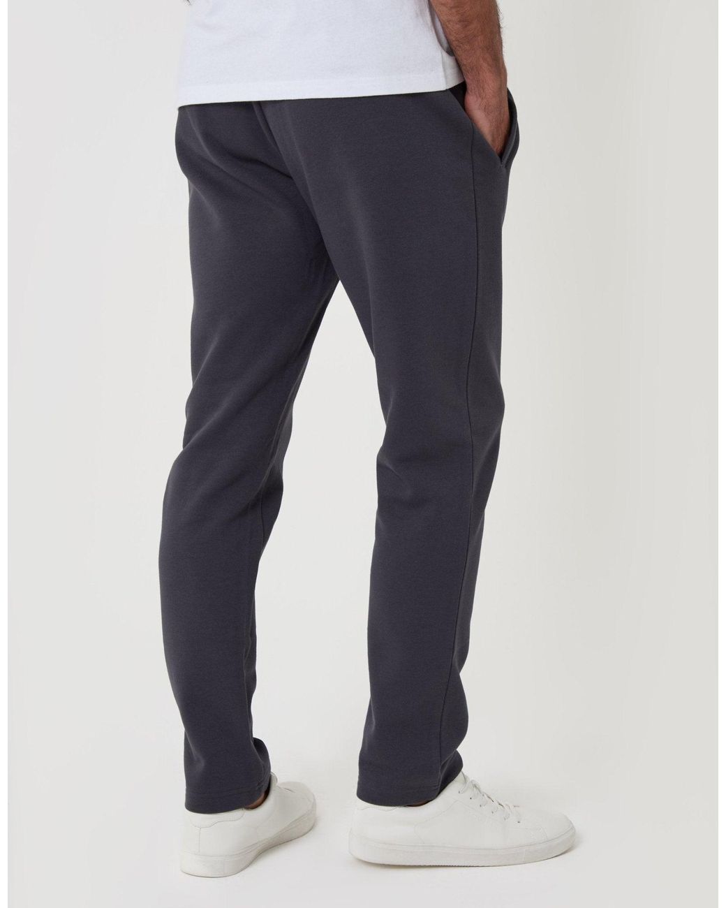 Threadbare White Regular Fit Cotton Rich Joggers for men